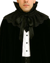 Black Stand Collar Gothic Cloak